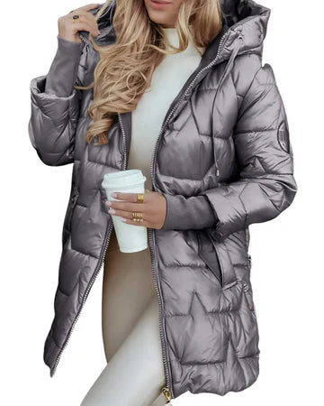Cappotto invernale con cappuccio e imbottitura