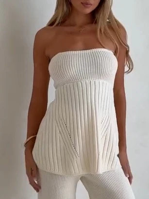 Top a fascia in maglia