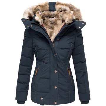 cappotto invernale con fodera in pelliccia