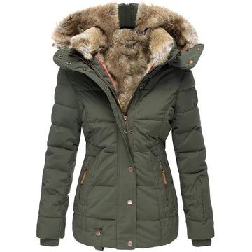 cappotto invernale con fodera in pelliccia